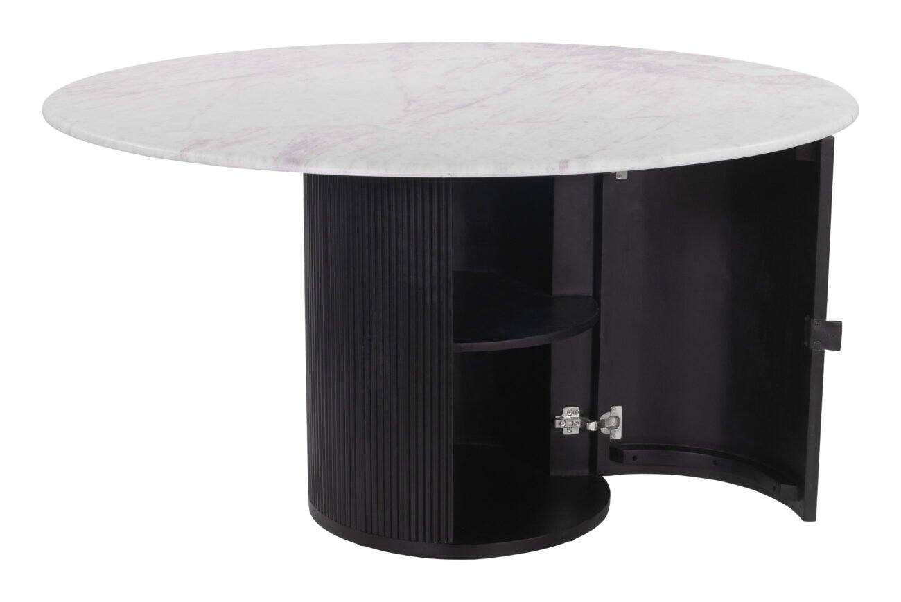 Izola Dining Table White & Black - Image 6