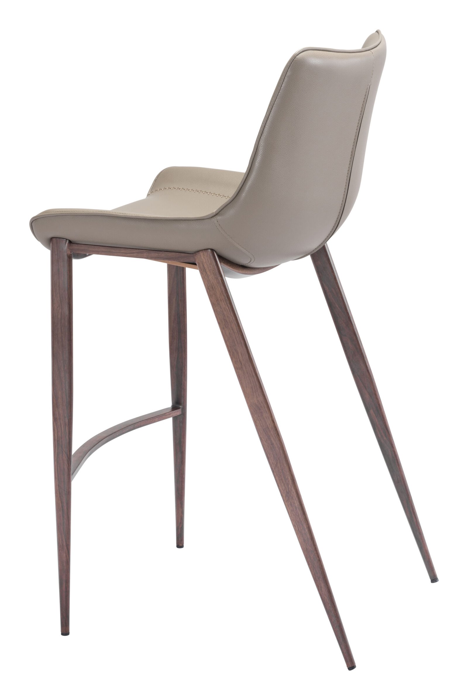 Magnus Barstool (Set of 2) Brown & Walnut - Image 7
