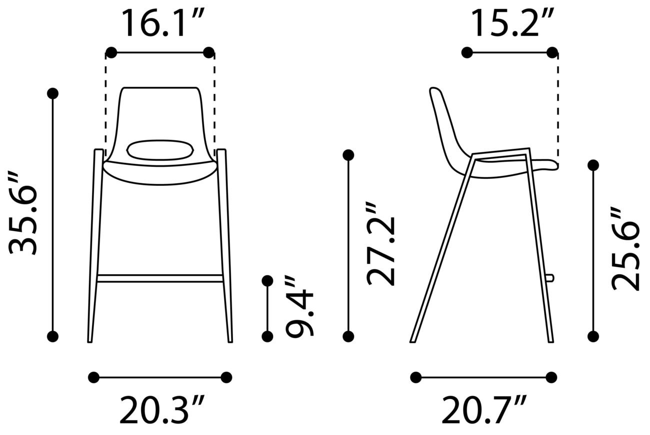 Desi Counter Stool (Set of 2) Brown & Walnut - Image 9