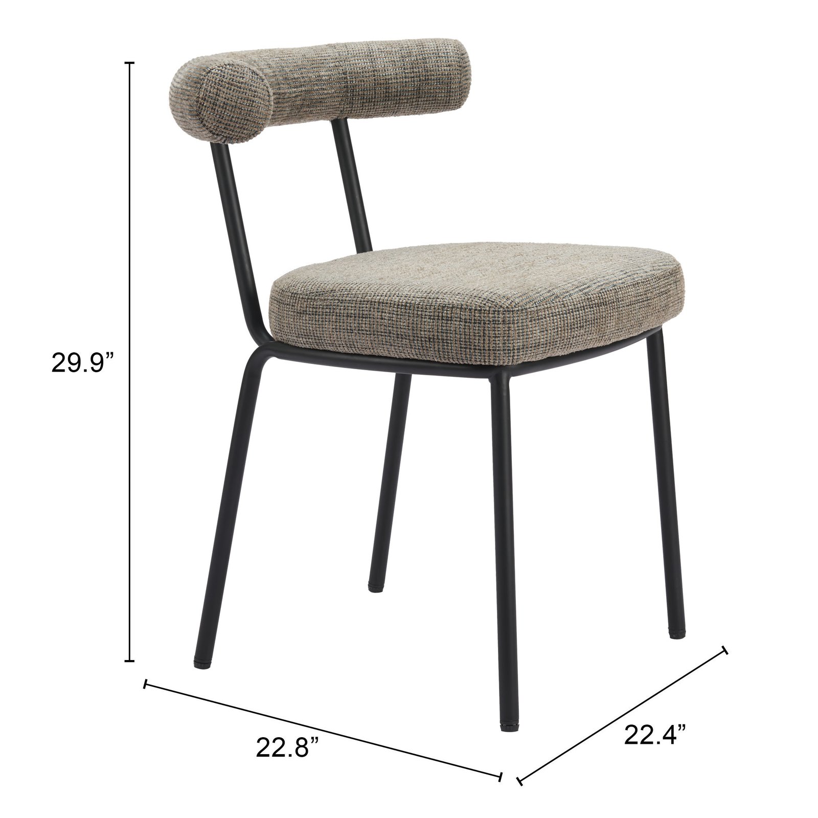 Kede Dining Chair (Set of 2) Green Tweed - Image 9