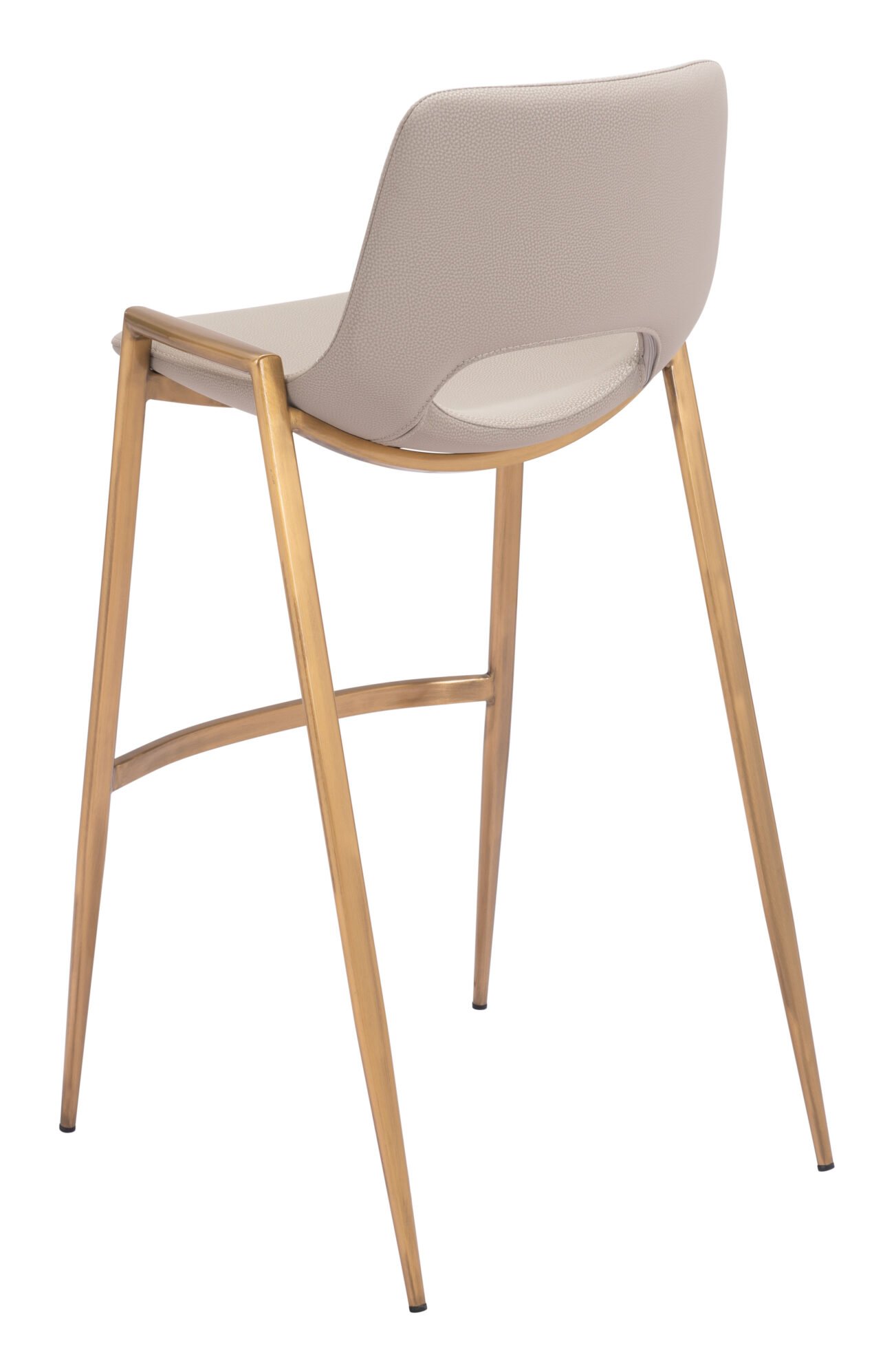 Desi Barstool (Set of 2) Beige & Gold - Image 6