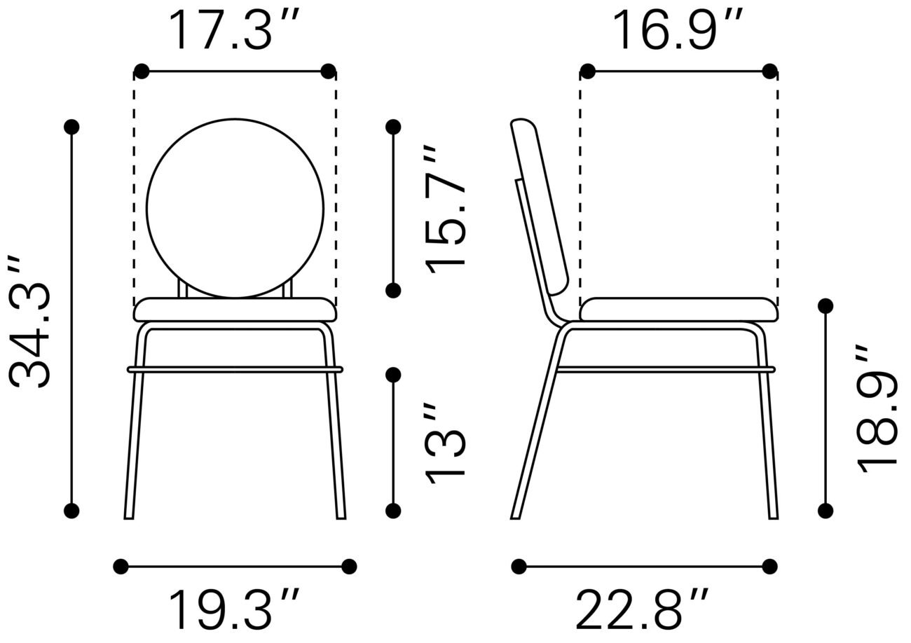 Odessa Dining Chair (Set of 2) Green & Gold - Image 10