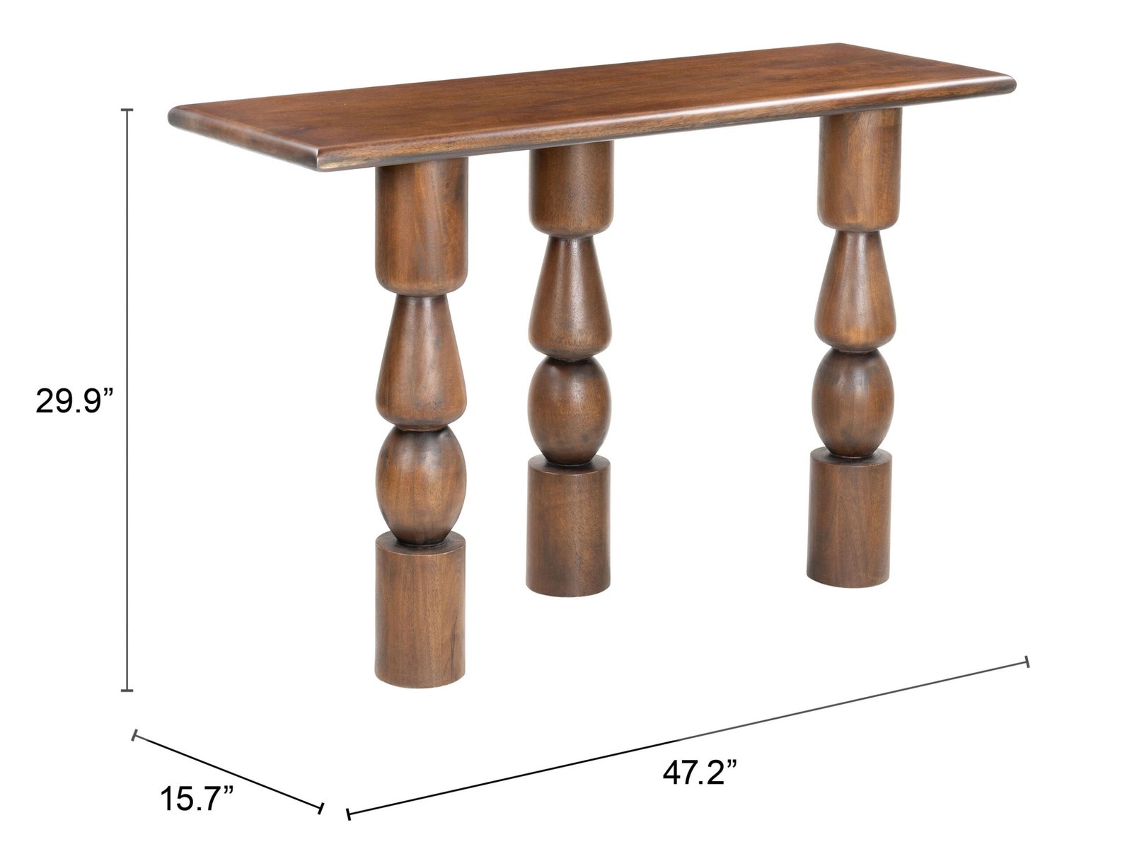 Split Console Table Brown - Image 9