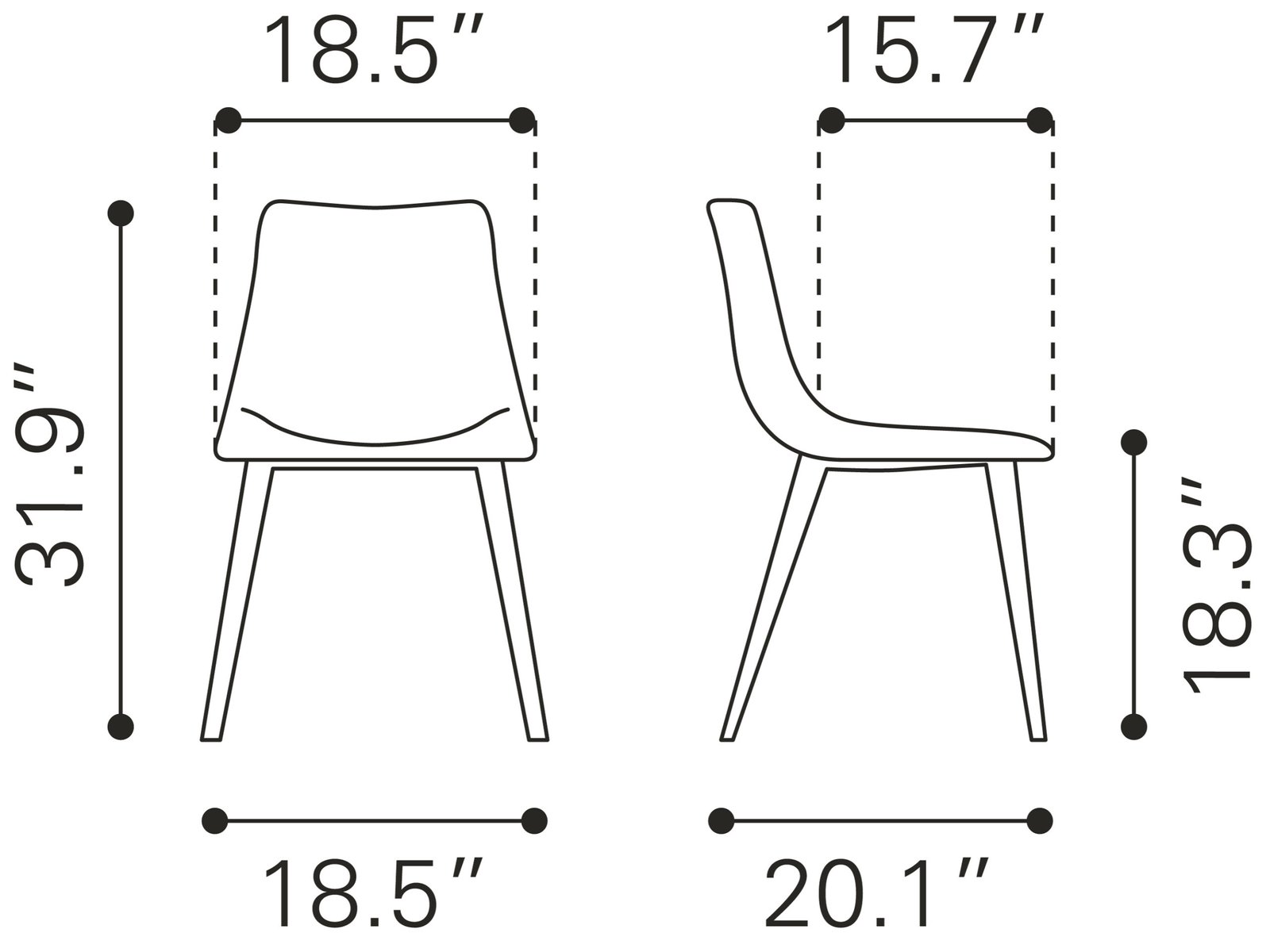 Daniel Dining Chair (Set of 2) Vintage Black - Image 10