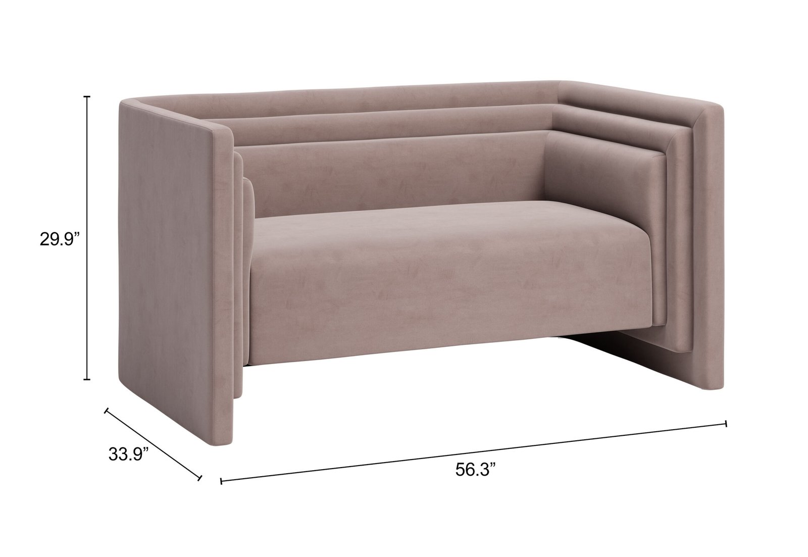 Trippel Loveseat Taupe - Image 12