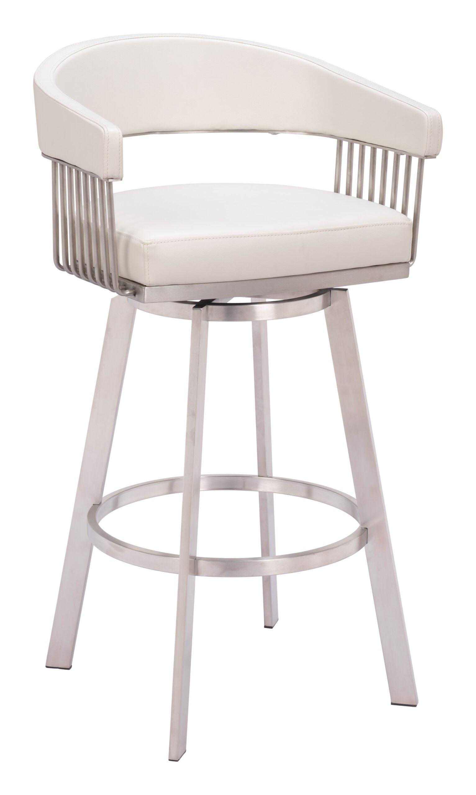 Bantry Swivel Barstool White - Image 6