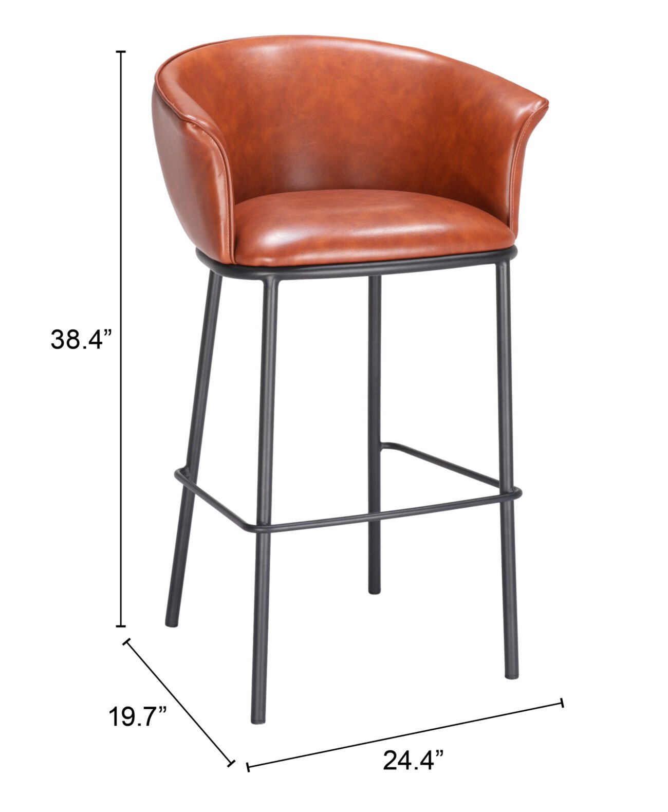 Garston Barstool Brown - Image 11