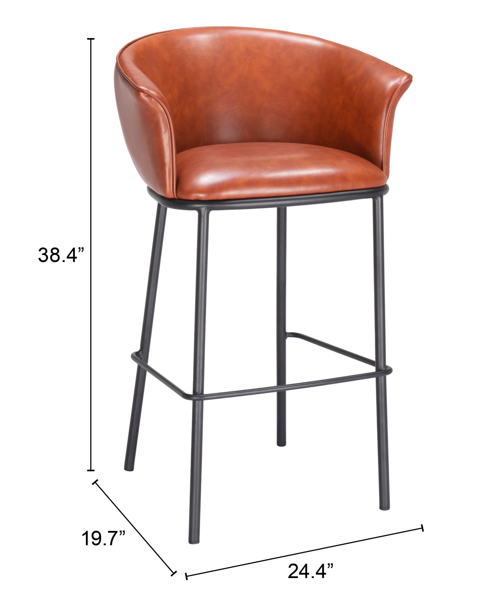 Garston Barstool Brown - Image 11