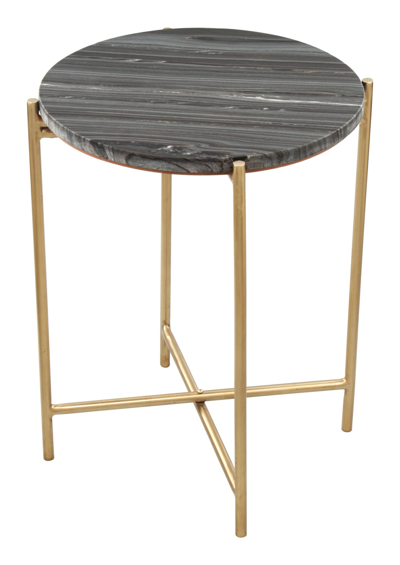 David Side Table Gray & Gold - Image 5