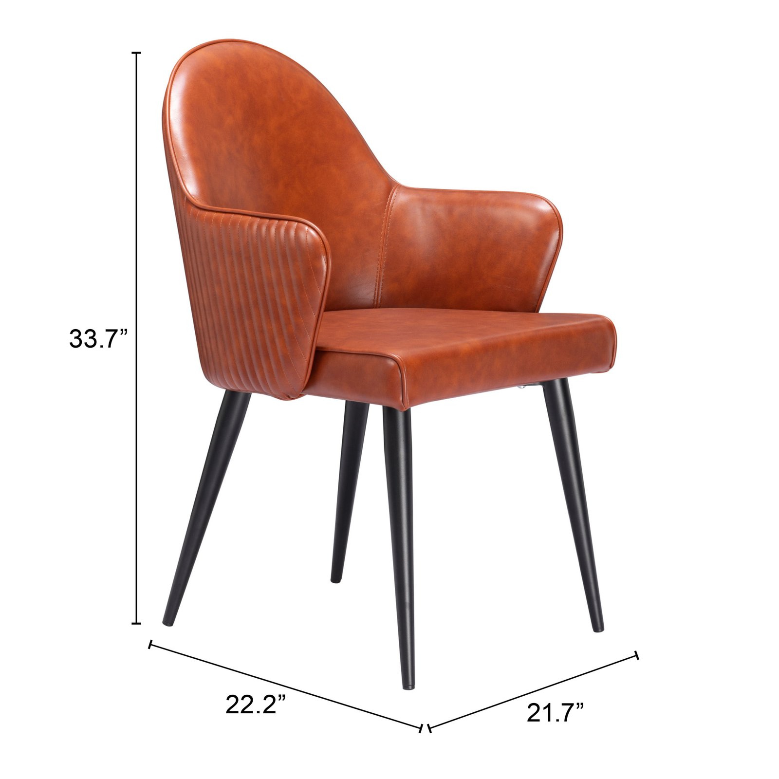 Silloth Dining Chair Brown - Image 9