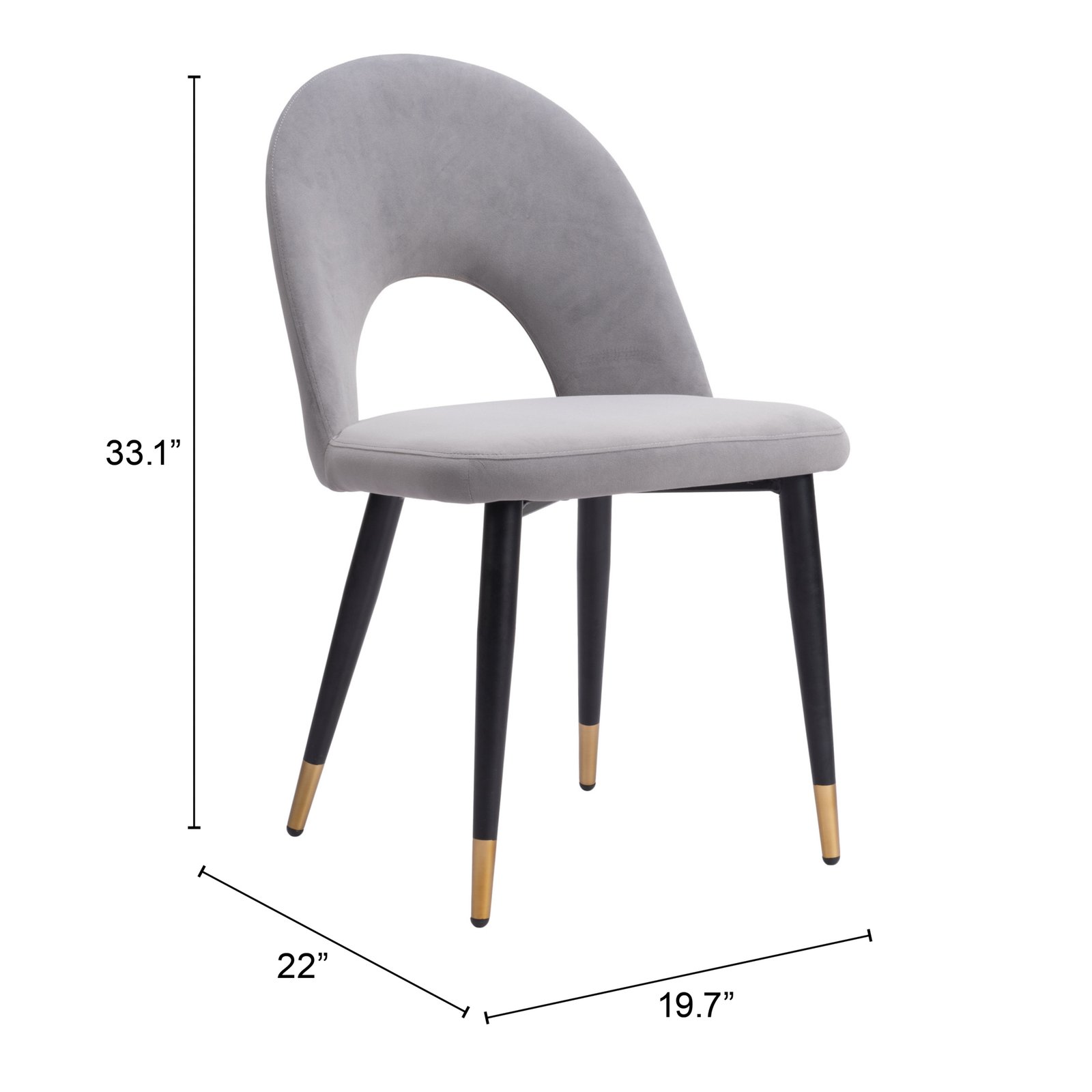 Menlo Dining Chair (Set of 2) Gray - Image 11