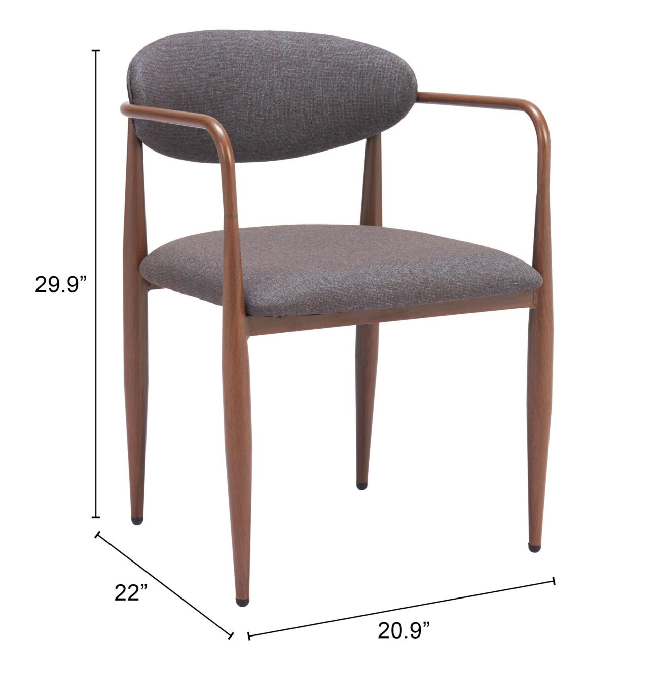 Zens Dining Chair (Set of 2) Truffle Gray - Image 10