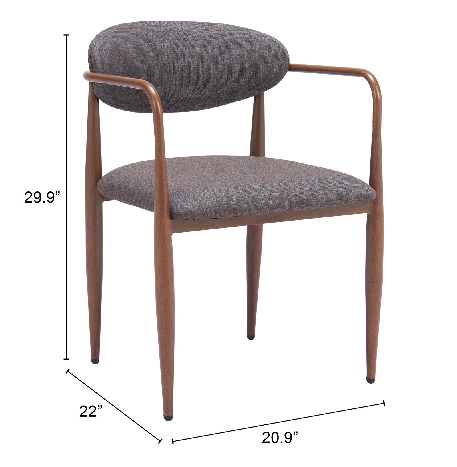 Zens Dining Chair (Set of 2) Truffle Gray - Image 10
