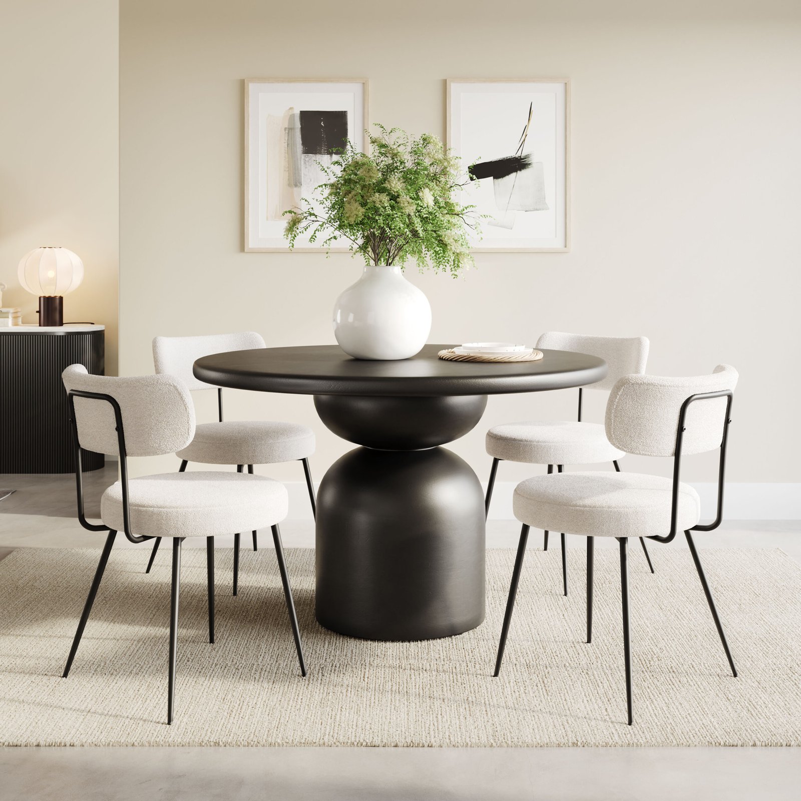 Blanca Dining Chair (Set of 2) Ivory - Image 2