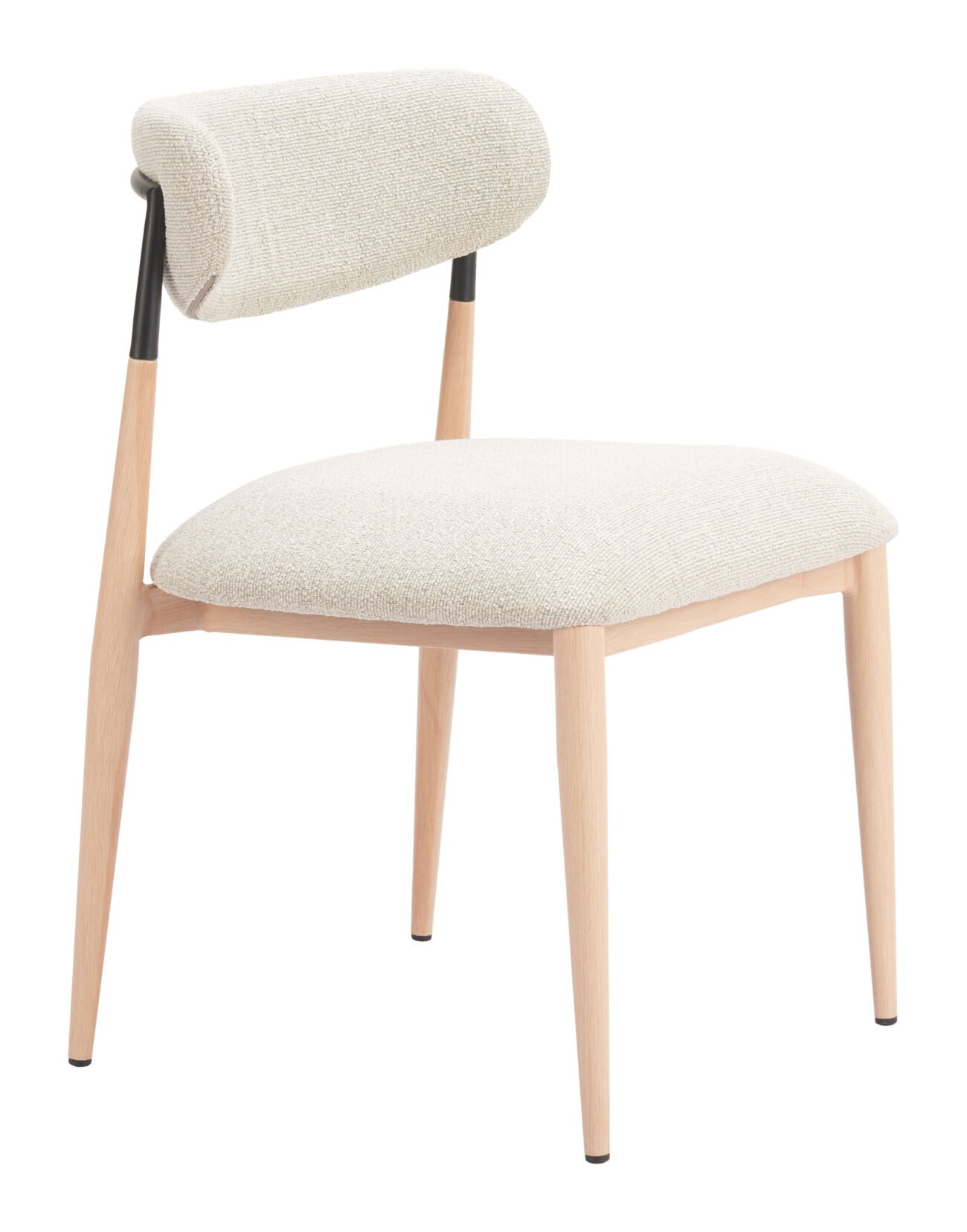 Equinox Armless Dining Chair (Set of 2) Oyster Gray & Natural - Image 5