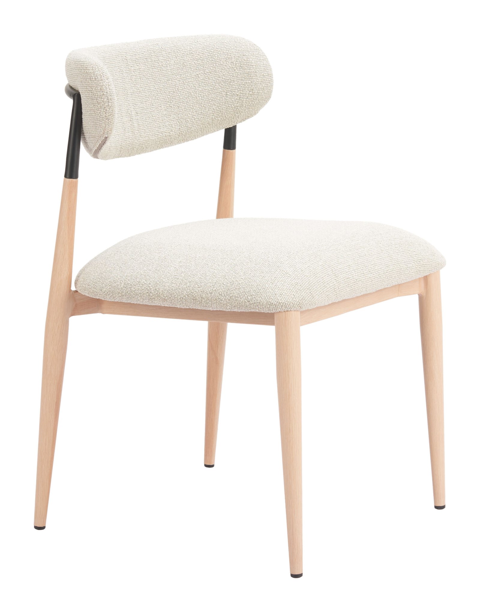 Equinox Armless Dining Chair (Set of 2) Oyster Gray & Natural - Image 5