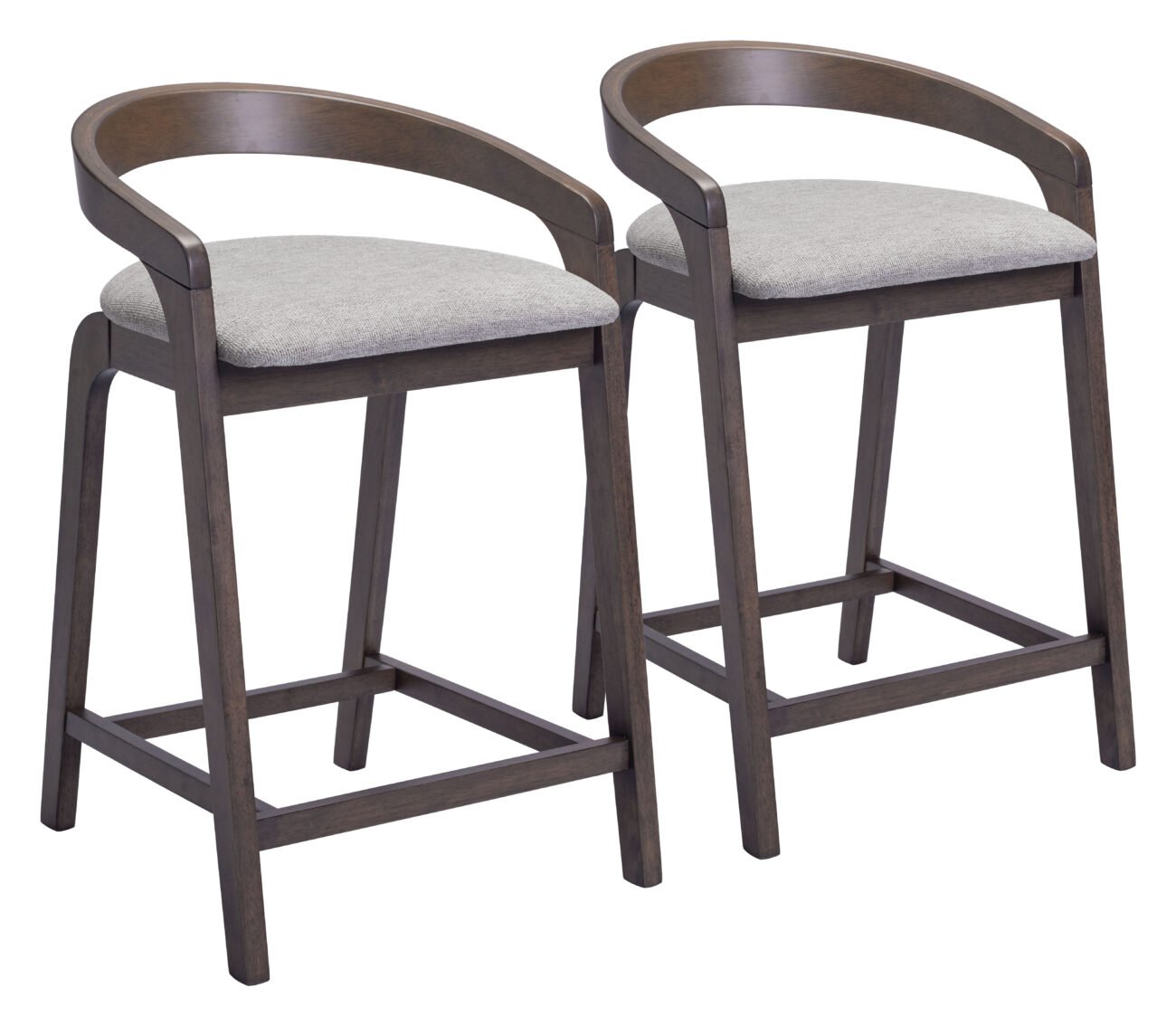 Troy Counter Stool (Set of 2) Dove Gray & Espresso - Image 9