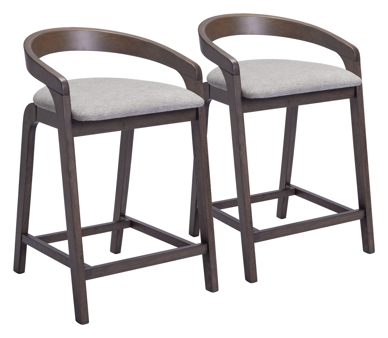 Troy Counter Stool (Set of 2) Dove Gray & Espresso - Image 9