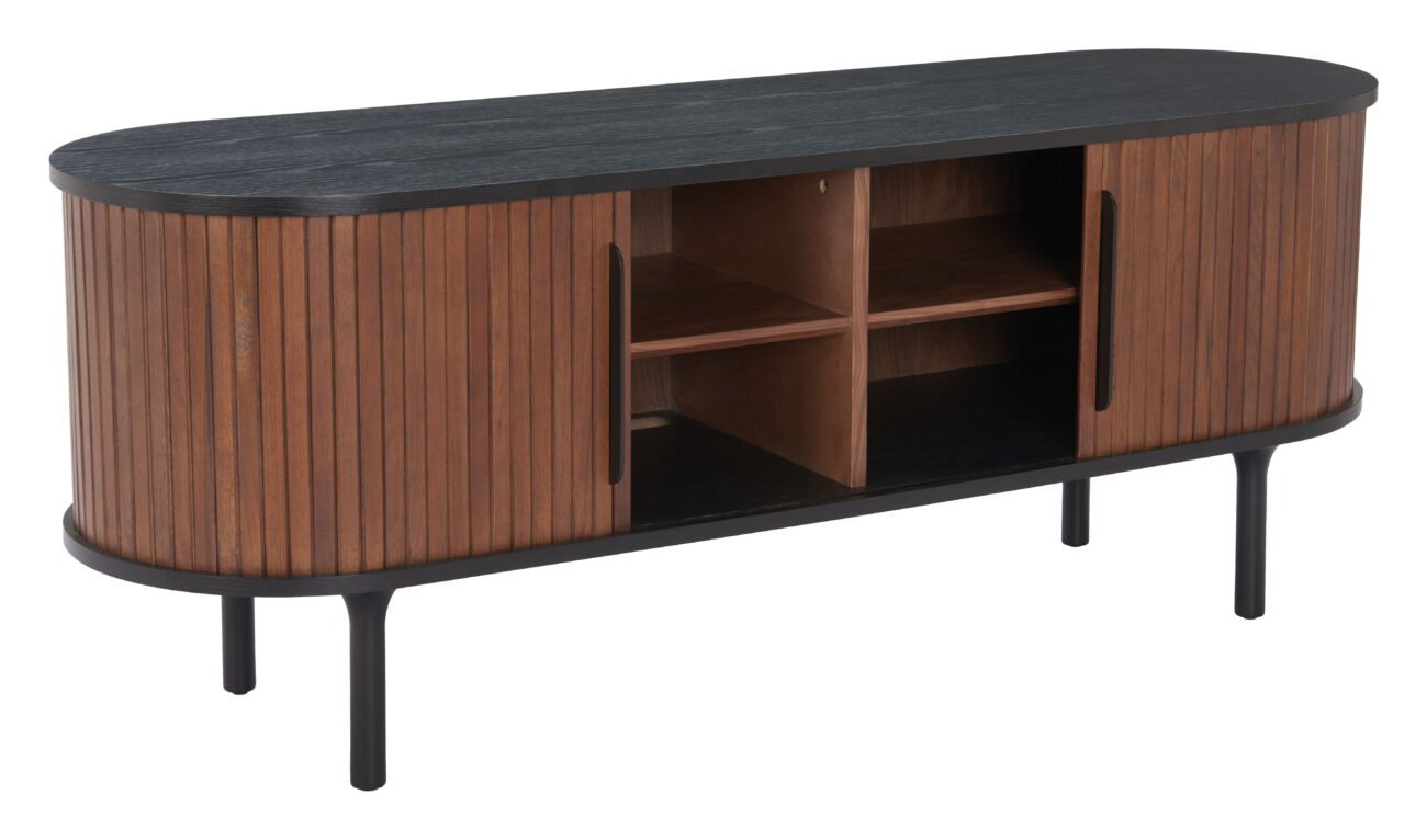 Koriana Entertainment Stand Black & Walnut - Image 7