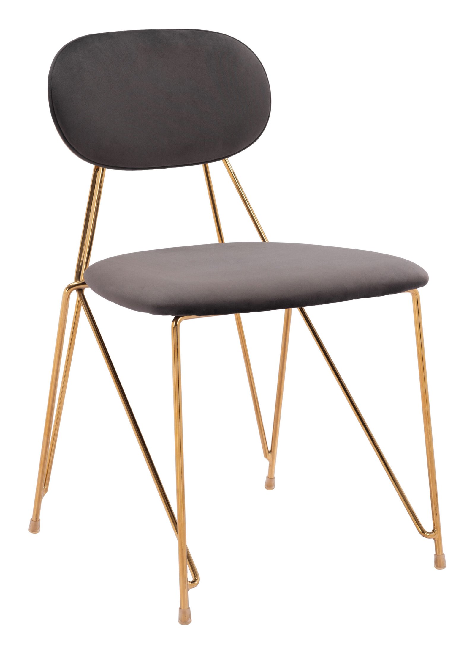 Georges Dining Chair (Set of 2) Gray & Gold - Image 3
