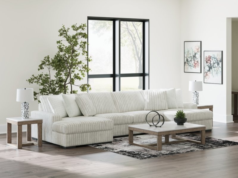 Stupendous 4-Piece Sectional with Double Chaise - Image 4
