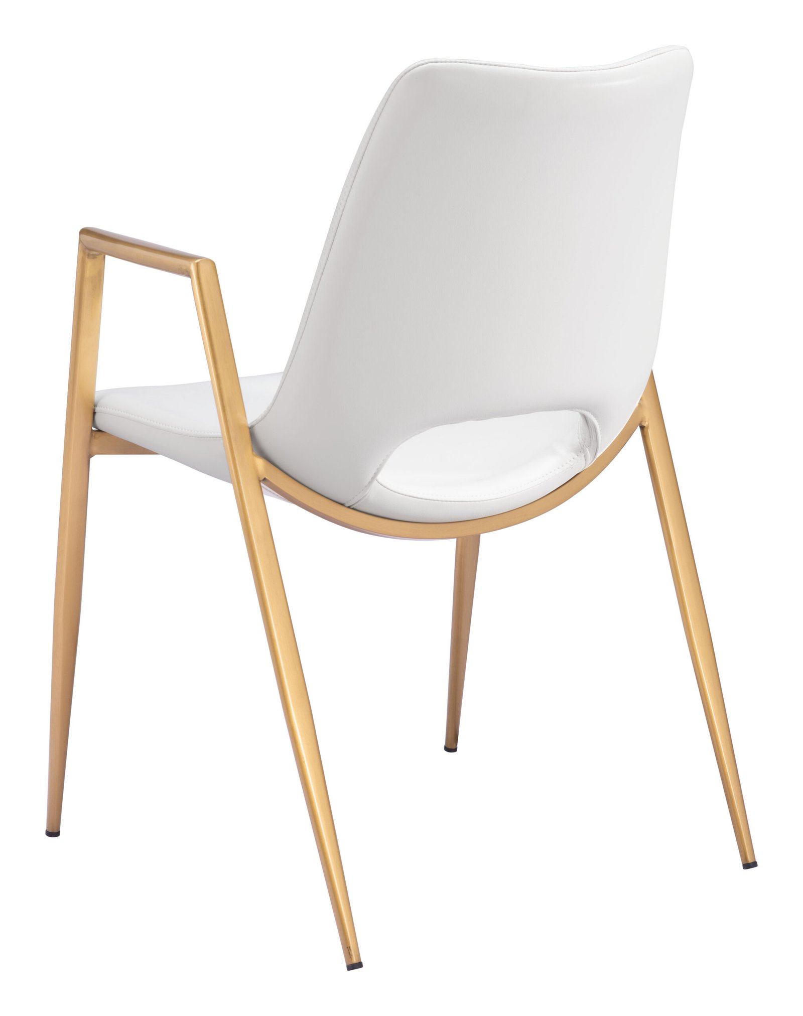 Desi Dining Chair (Set of 2) White & Gold - Image 7