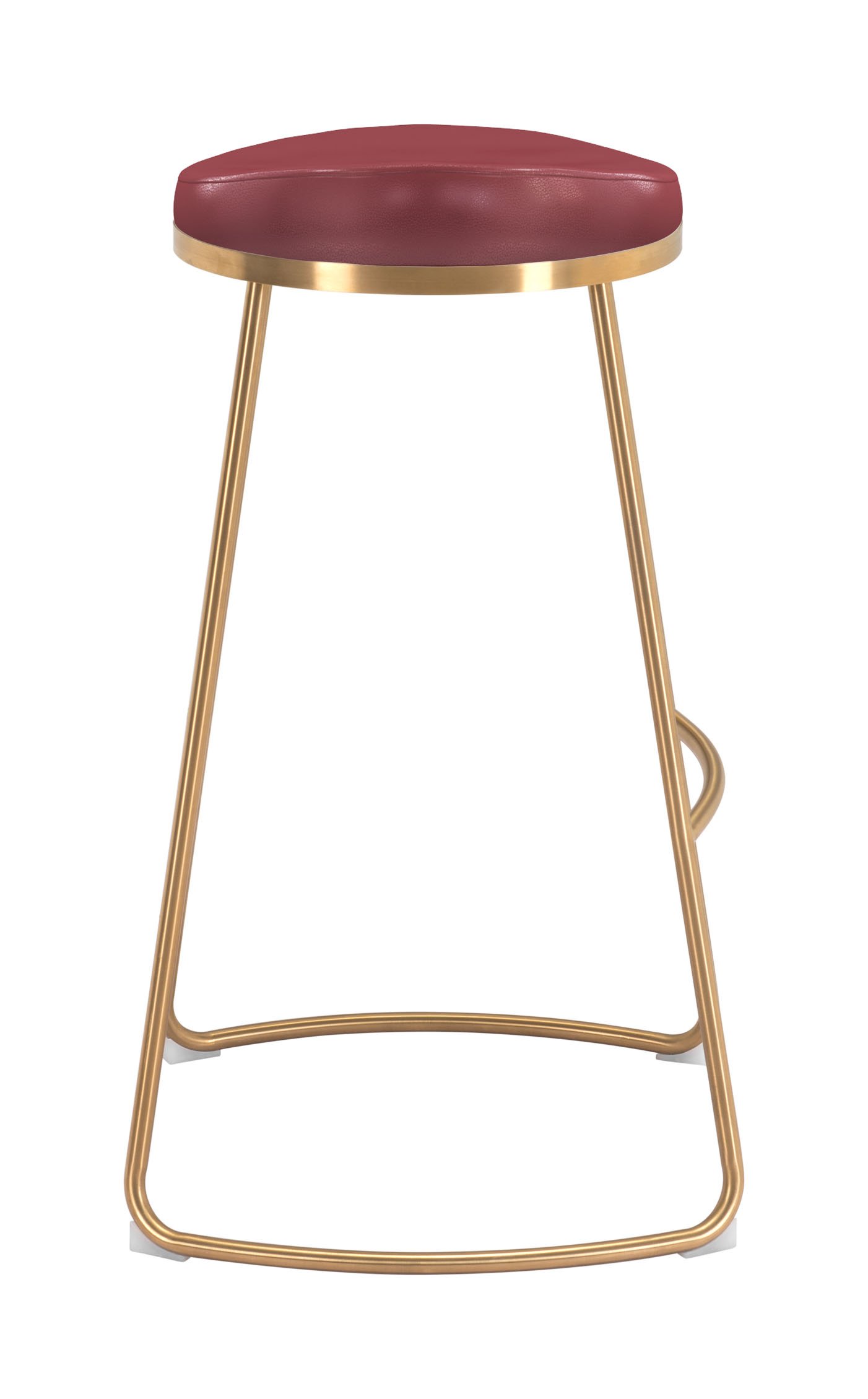 Bree Barstool (Set of 2) Burgundy & Gold - Image 5