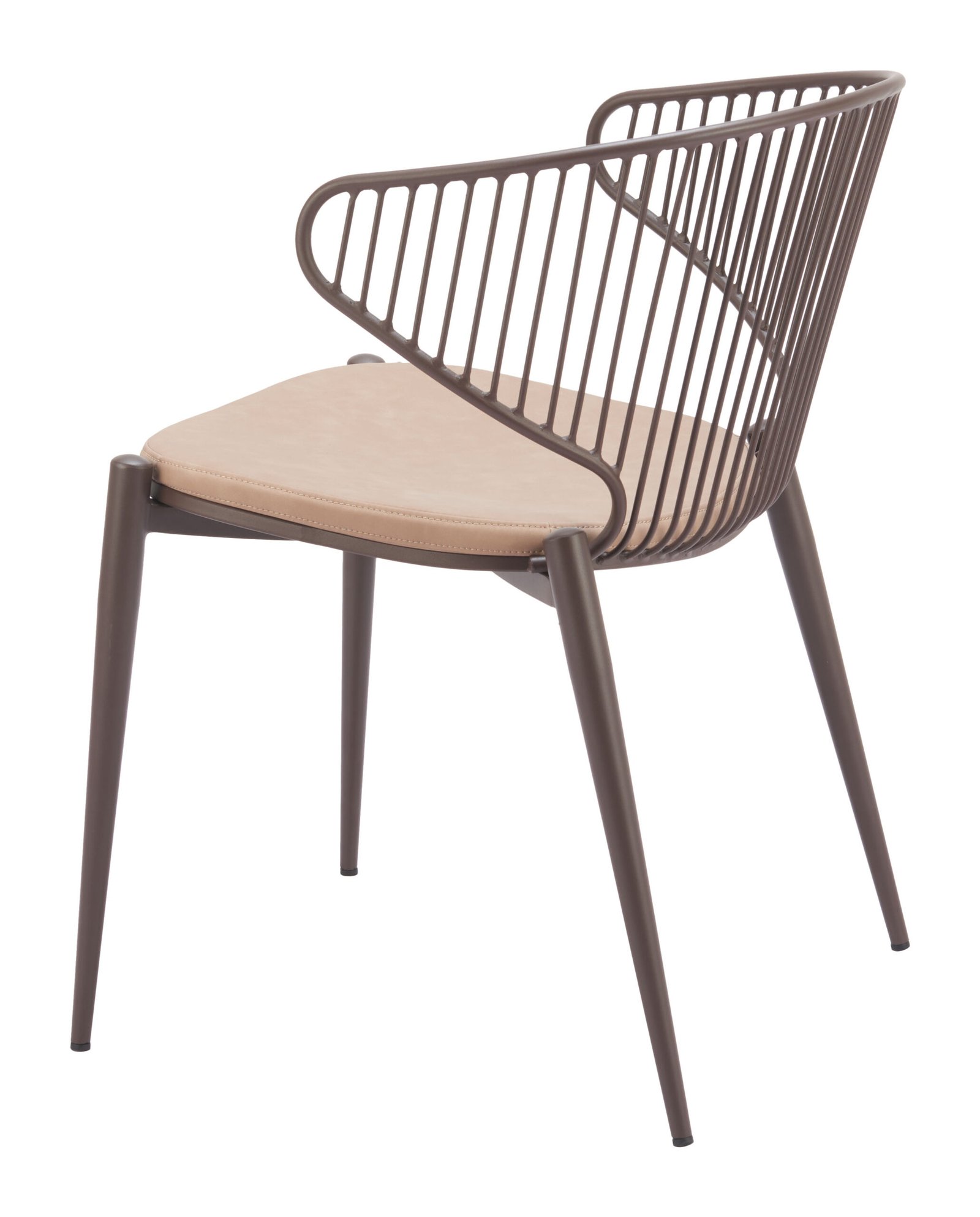 Silues Dining Chair (Set of 2) Taupe & Brown - Image 5