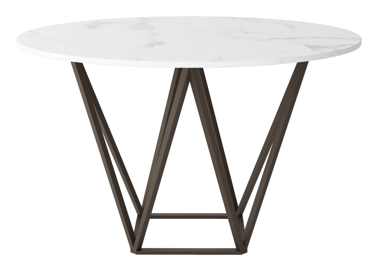 Tintern Dining Table White & Antique Bronze - Image 4