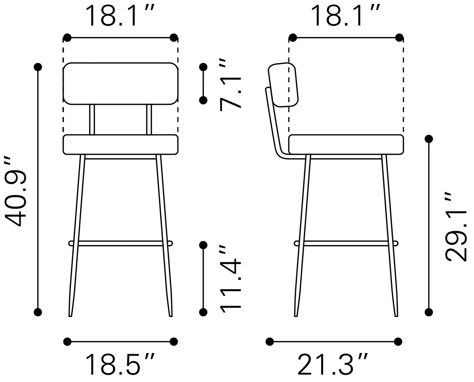 Blanca Barstool (Set of 2) Ivory - Image 9