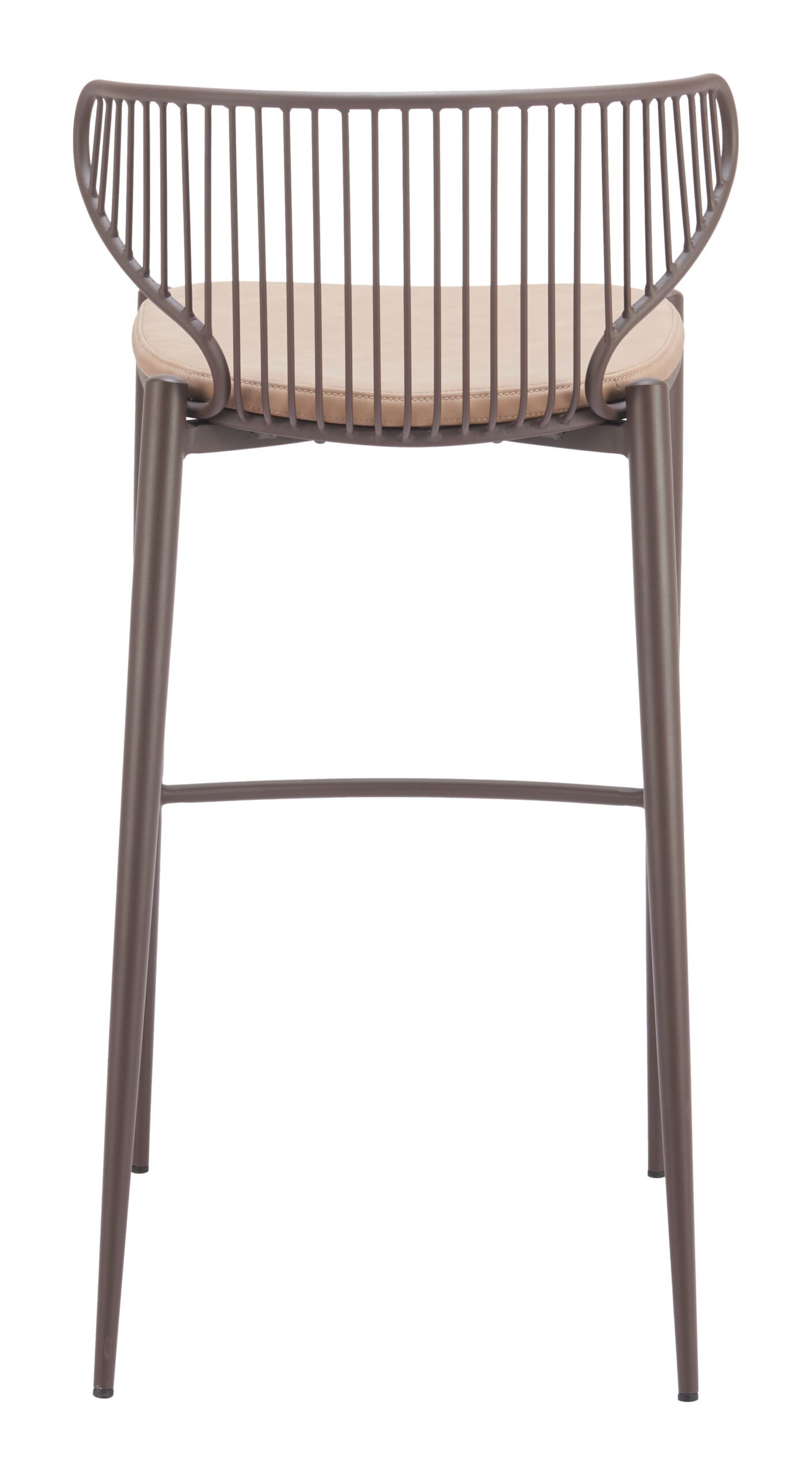 Silues Barstool (Set of 2) Taupe & Brown - Image 4