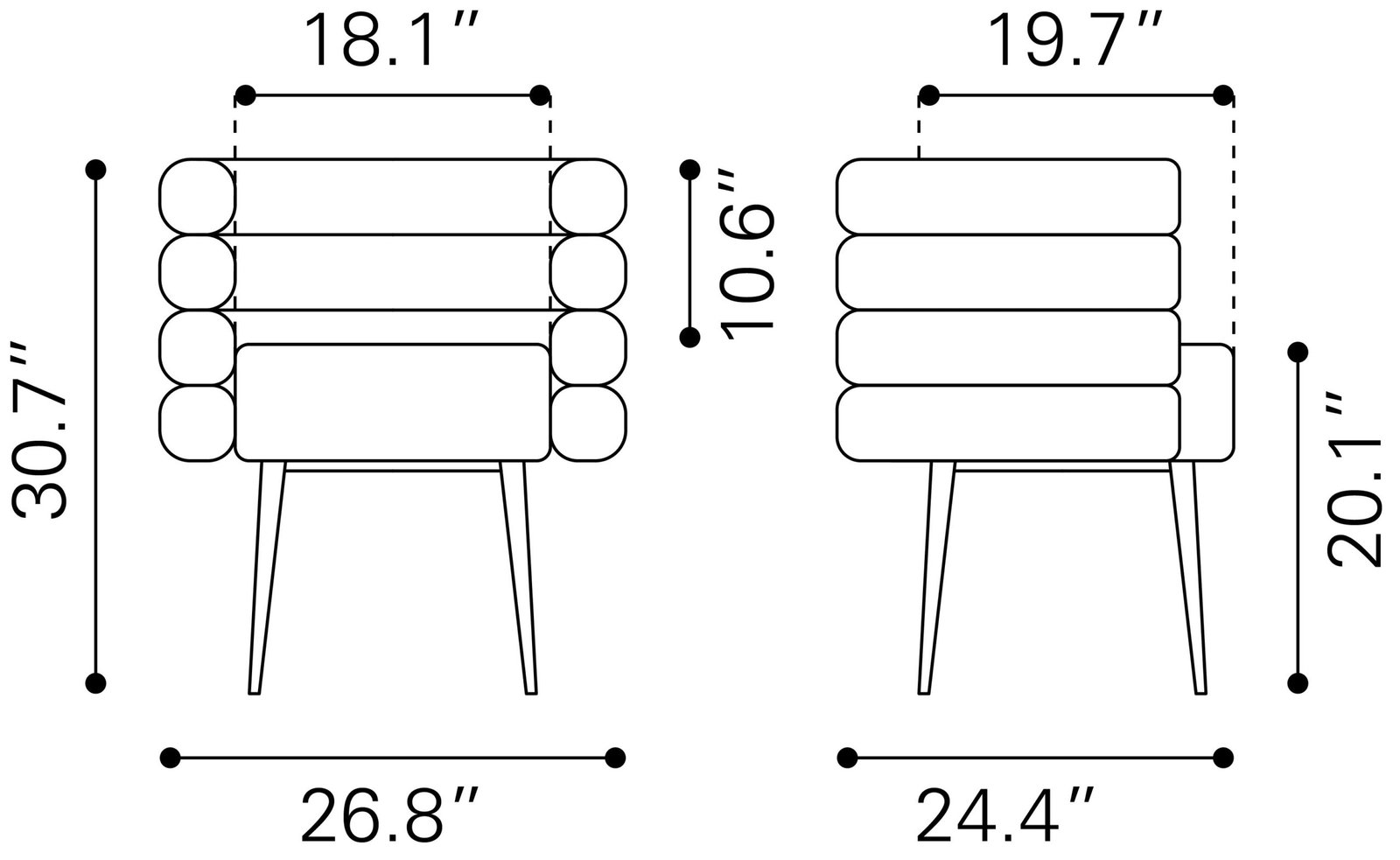 Grena Dining Chair Misty Gray - Image 8