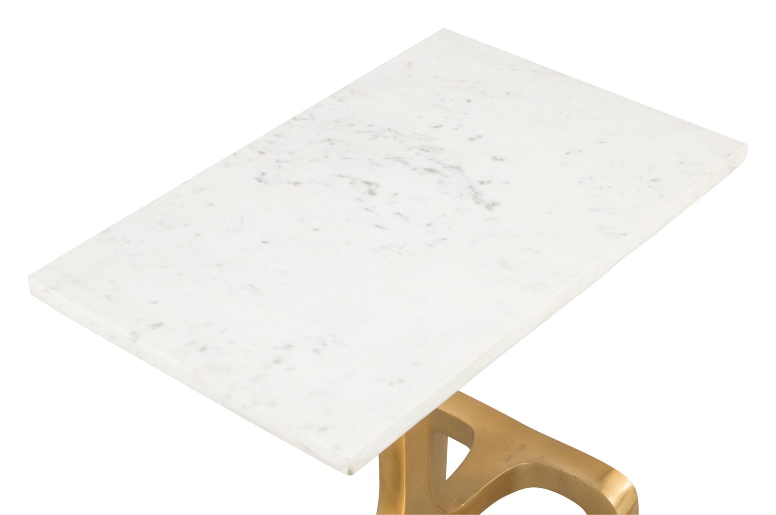 Clement Side Table White & Gold - Image 8