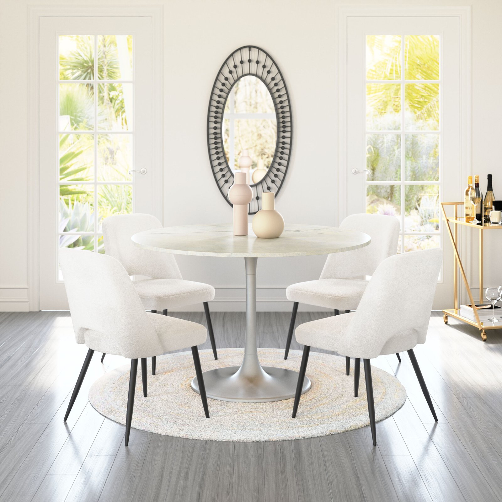Teddy Dining Chair (Set of 2) Ivory - Image 3