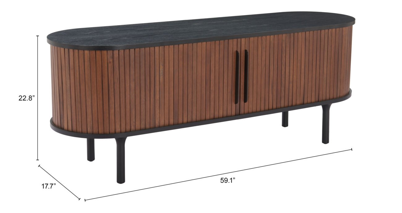 Koriana Entertainment Stand Black & Walnut - Image 13