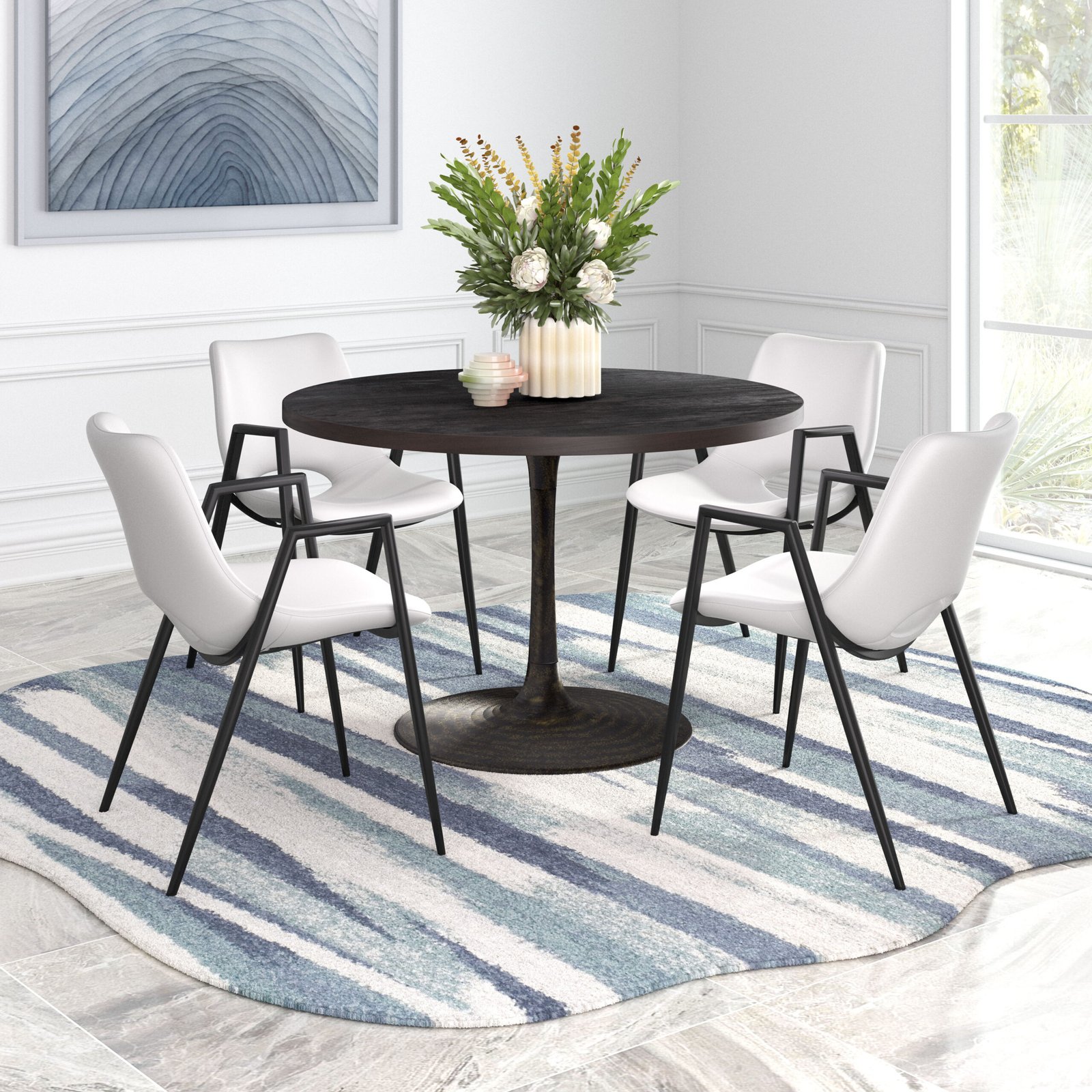 Desi Dining Chair (Set of 2) White - Image 2