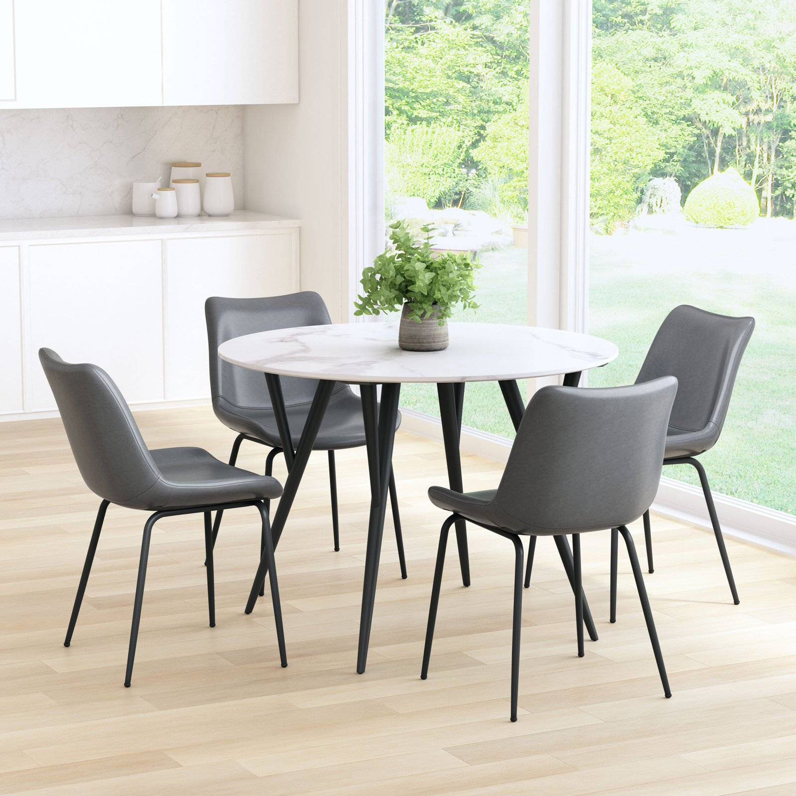 Byron Dining Chair (Set of 2) Gray - Image 2