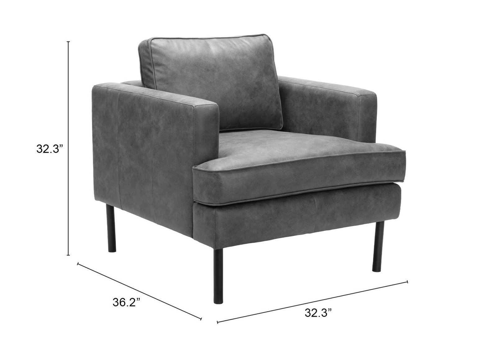 Decade Armchair Vintage Gray - Image 10