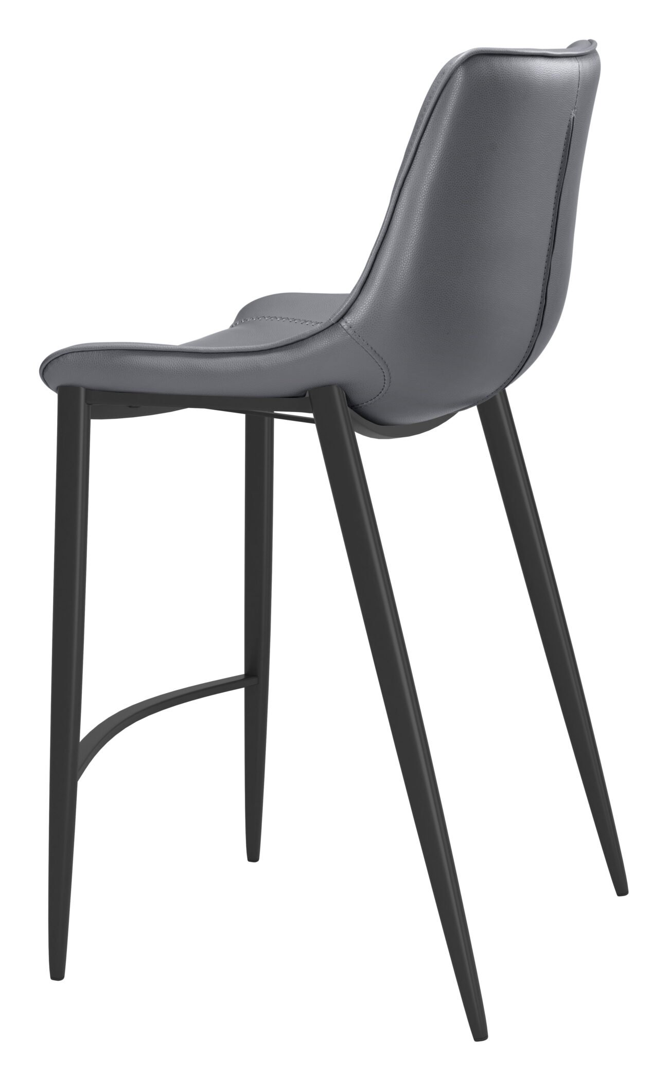 Magnus Counter Stool (Set of 2) Dark Gray & Black - Image 6