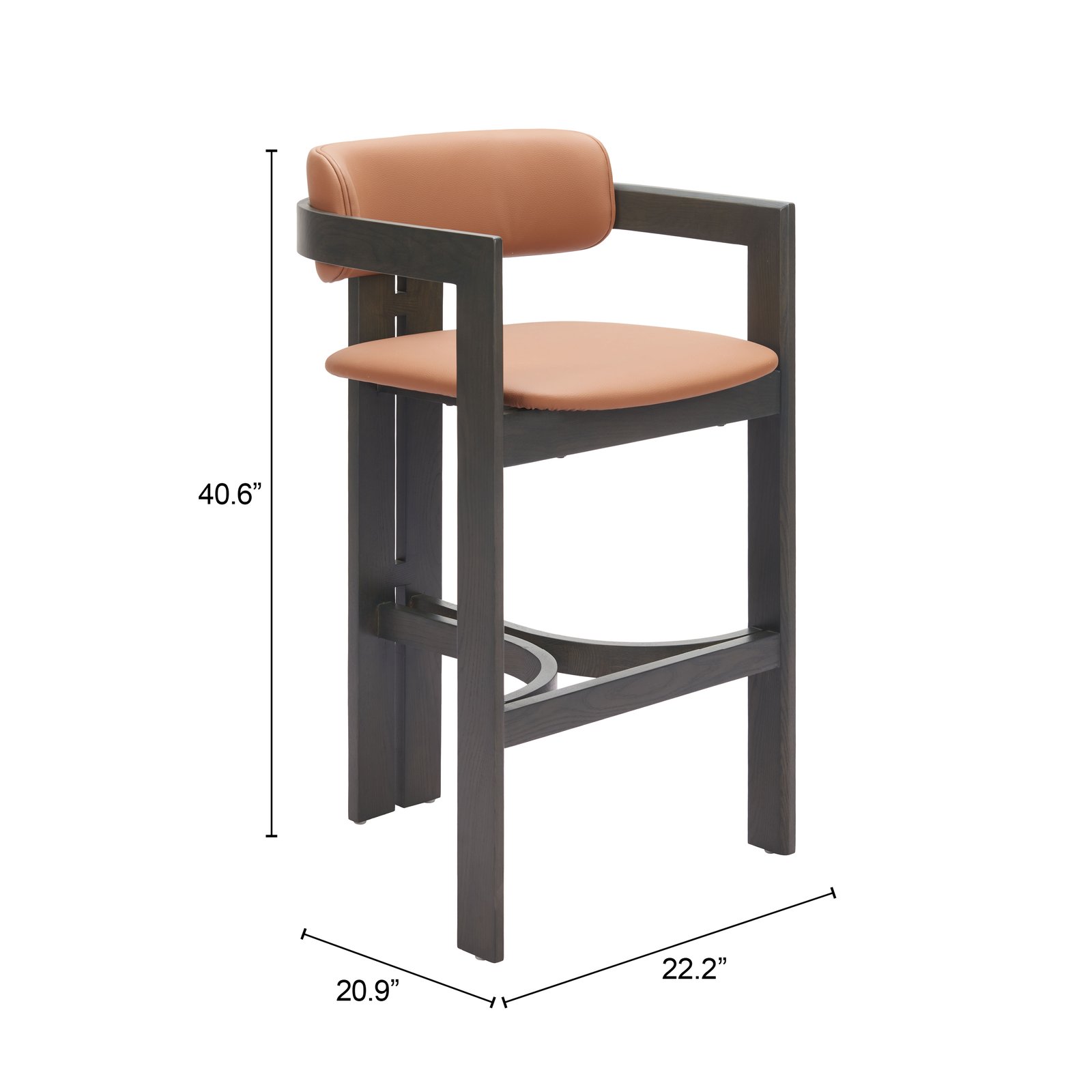 Shaili Barstool Brown - Image 8