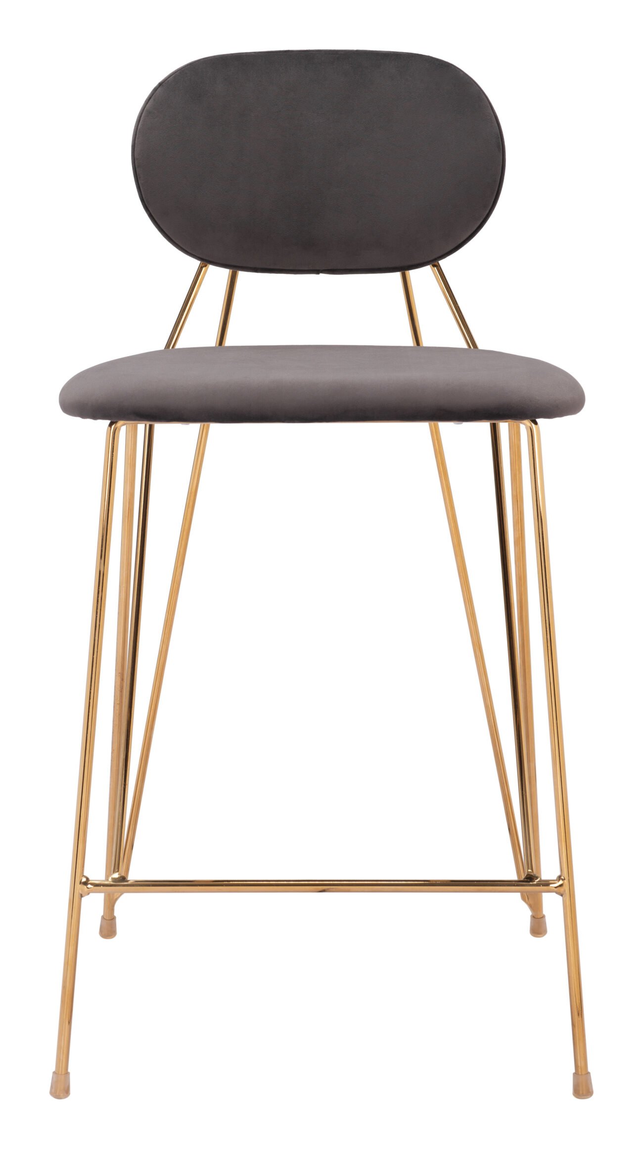 Georges Counter Stool (Set of 2) Gray & Gold - Image 4