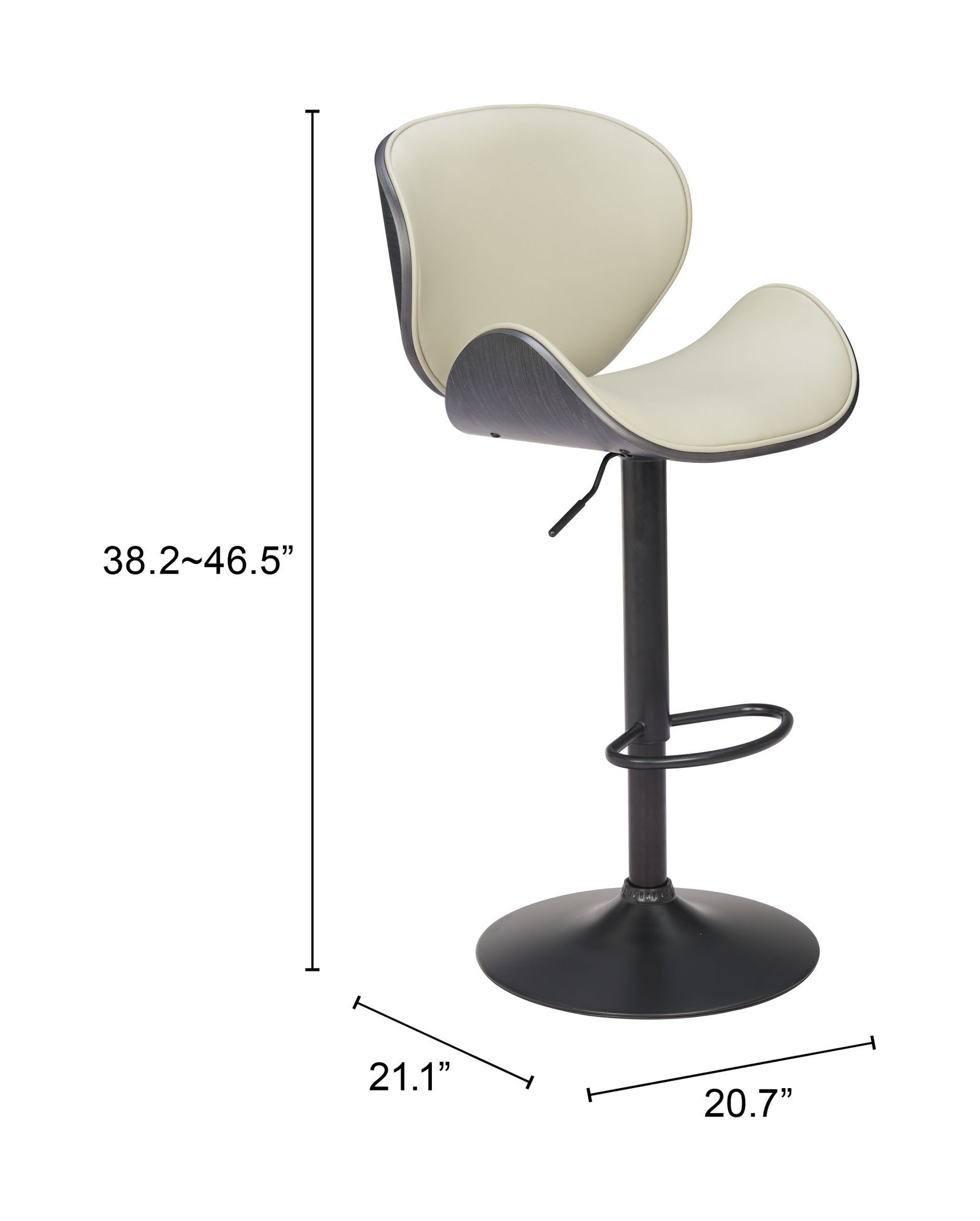 Meyane Barstool Gray - Image 9