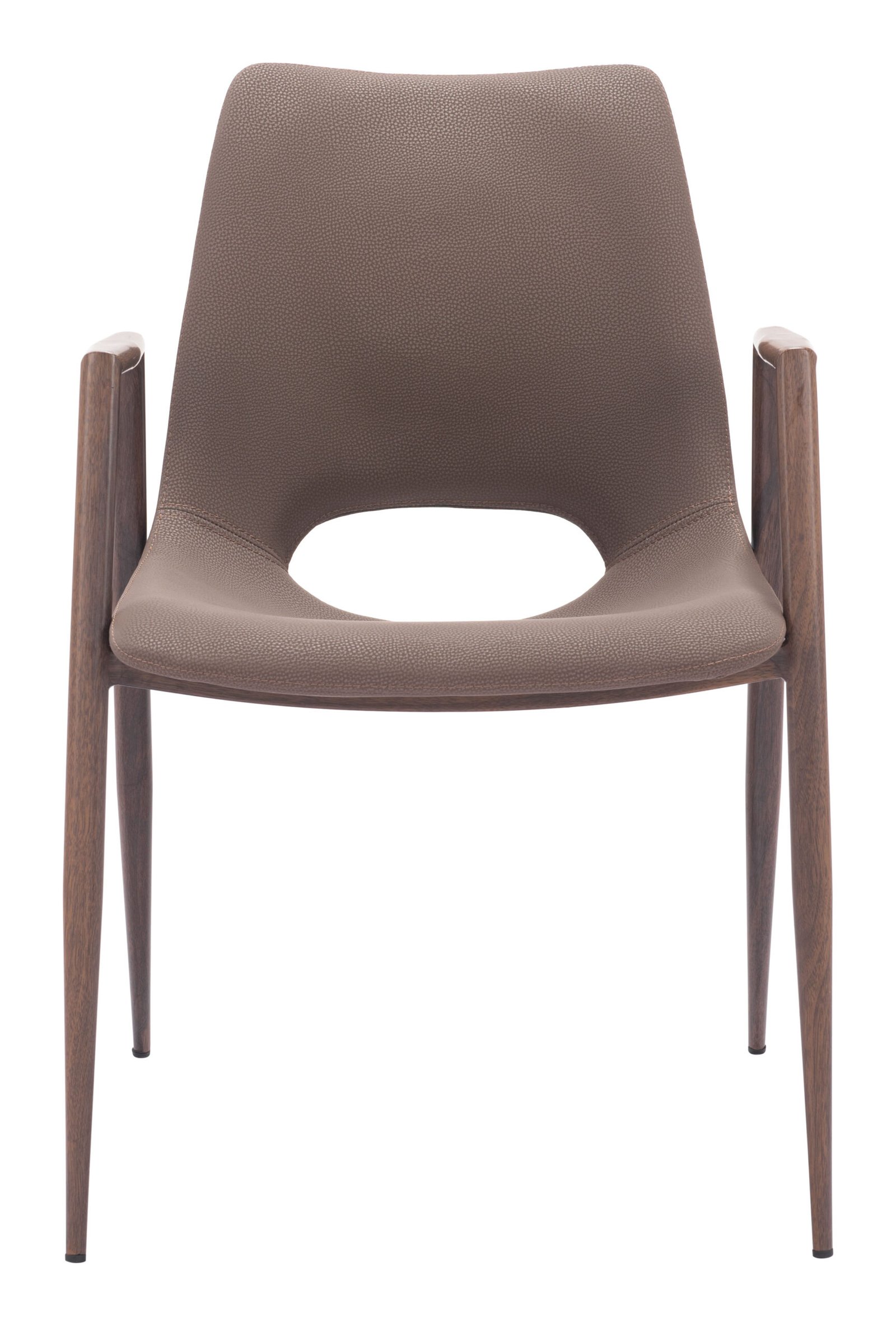 Desi Dining Chair (Set of 2) Brown & Walnut - Image 4