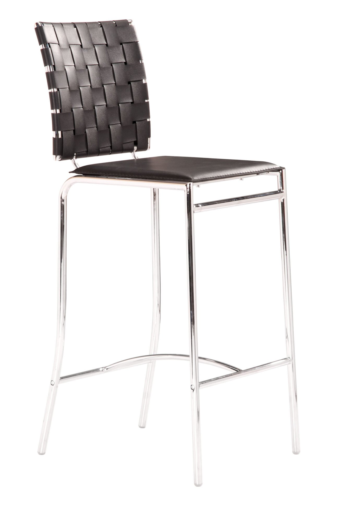 Criss Cross Counter Stool (Set of 2) Black - Image 2