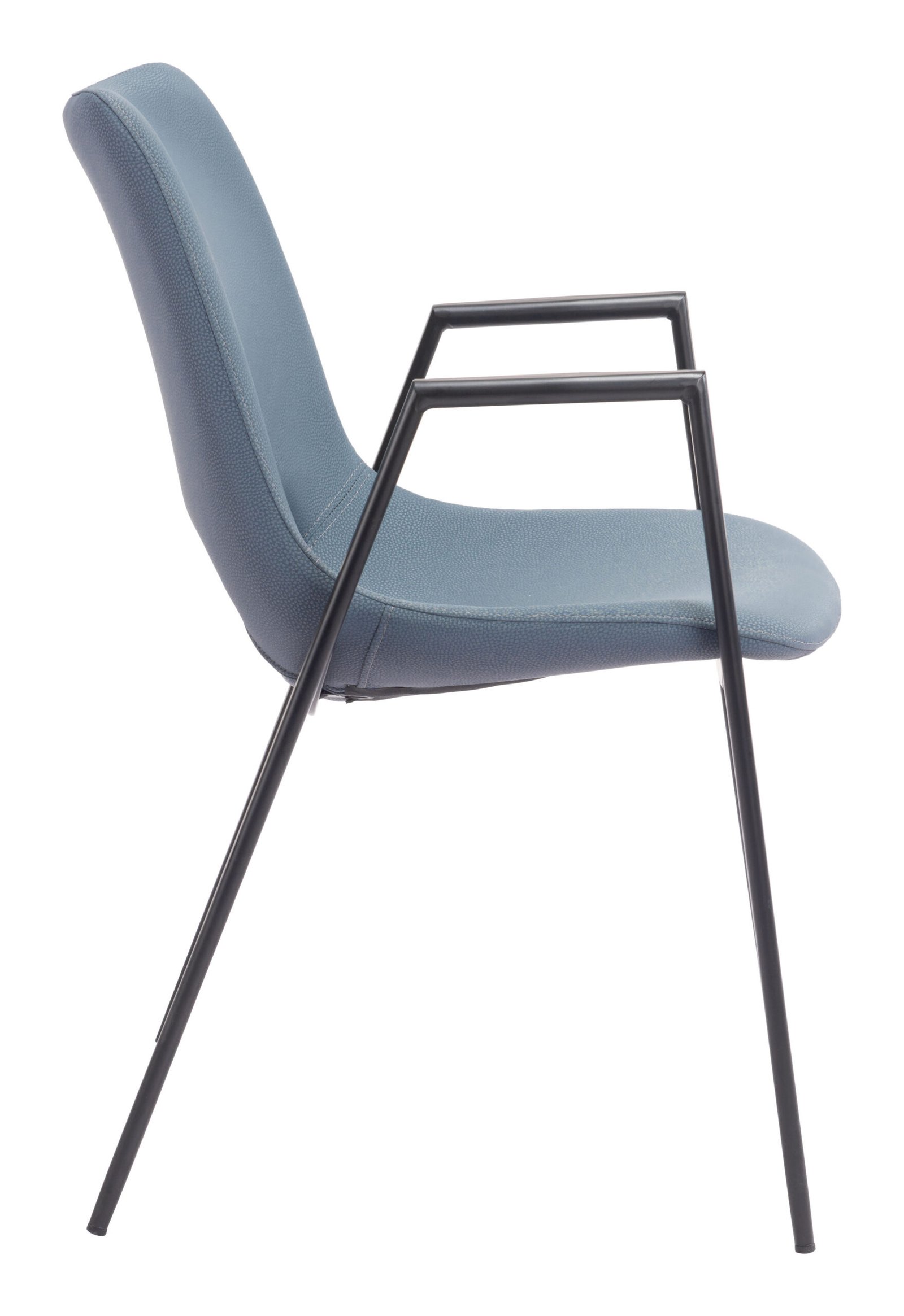 Desi Dining Chair (Set of 2) Azure Gray - Image 4
