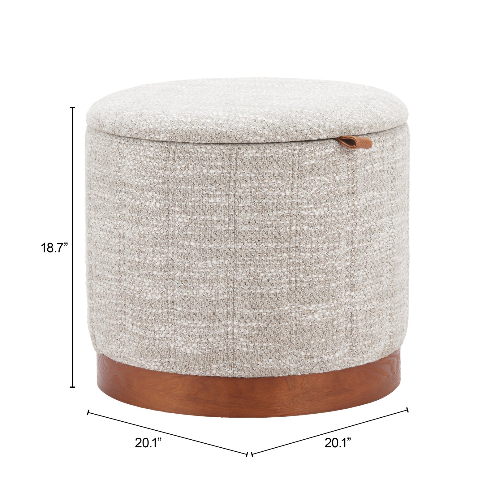 Fije Storage Ottoman Gray - Image 9