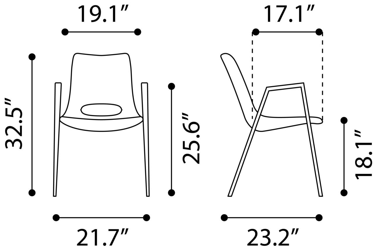 Desi Dining Chair (Set of 2) Beige & Gold - Image 9