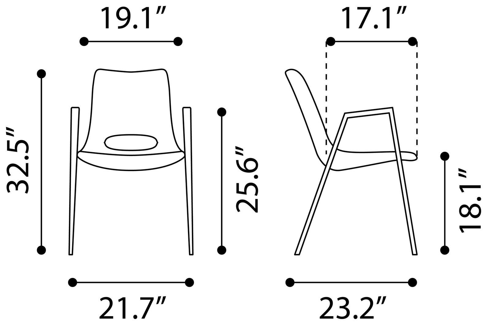 Desi Dining Chair (Set of 2) Beige & Gold - Image 9