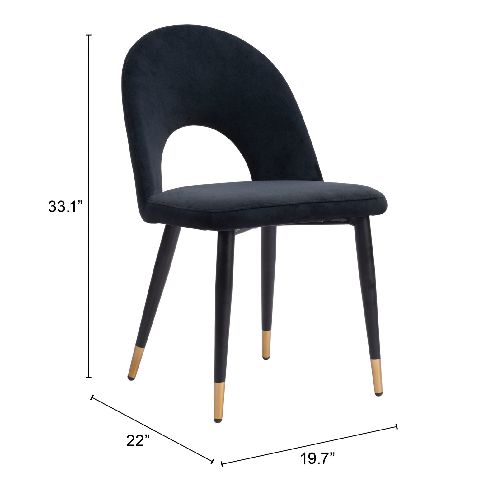 Menlo Dining Chair (Set of 2) Black - Image 11