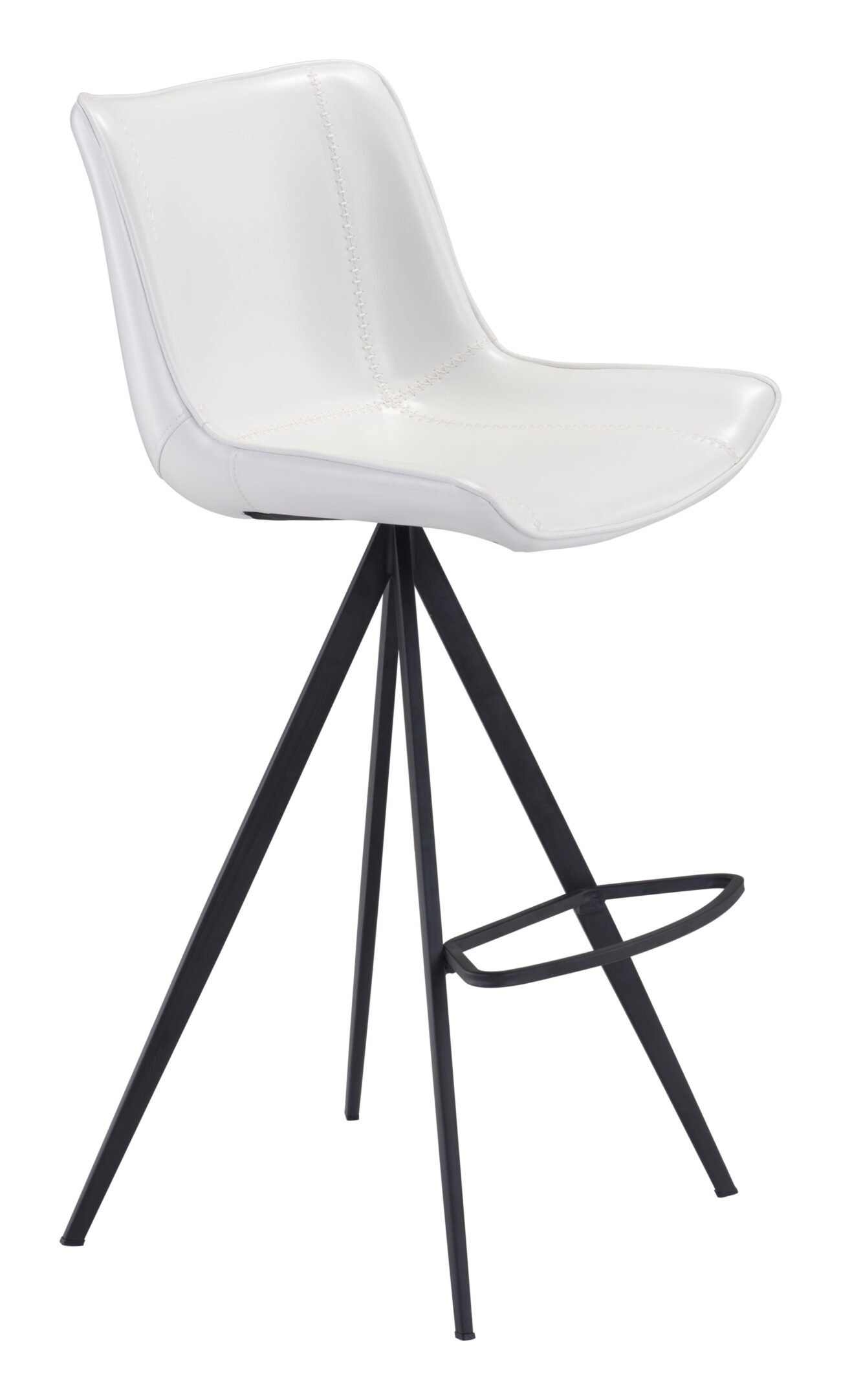 Aki Barstool (Set of 2) White & Black - Image 2